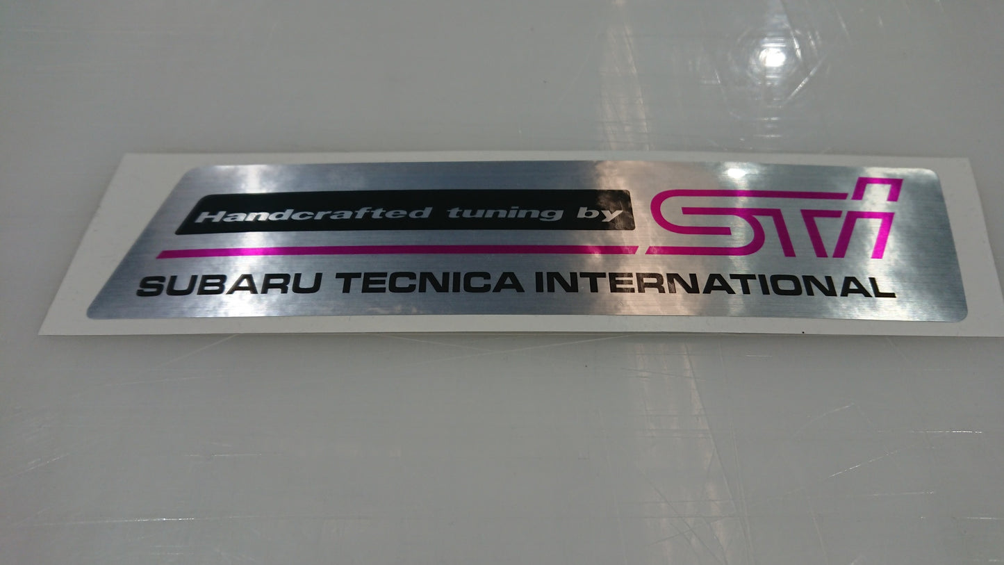 RS Type RA STI WAIC Intercooler Sticker/Plate - Pink