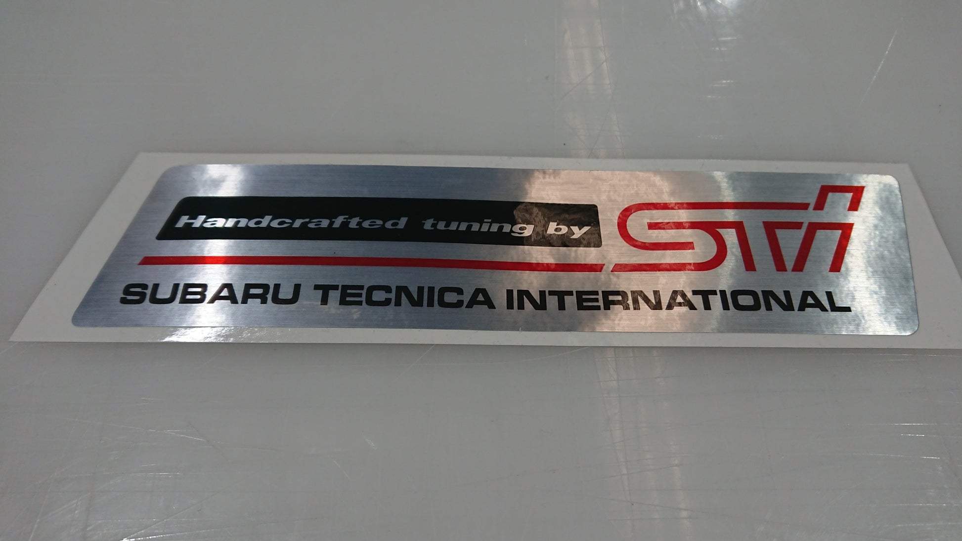 RS Type RA STI WAIC Intercooler Sticker/Plate - Red Original