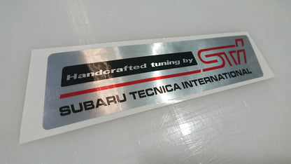 RS Type RA STI WAIC Intercooler Sticker/Plate - Red Original