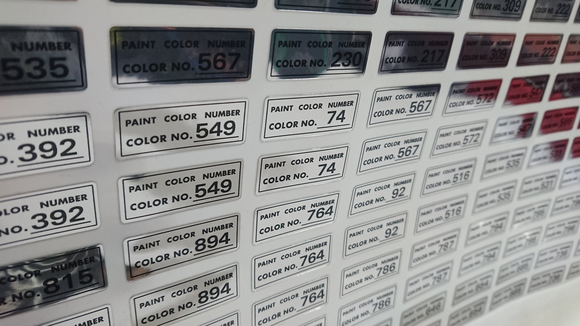 80's and 90s Era Paint Code Reproduction Stickers – Boxer Beauty