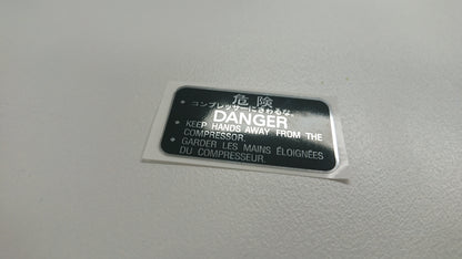 WRX GC8 90s Era Black Only A/C Compressor Warning Belt Guard Stickers