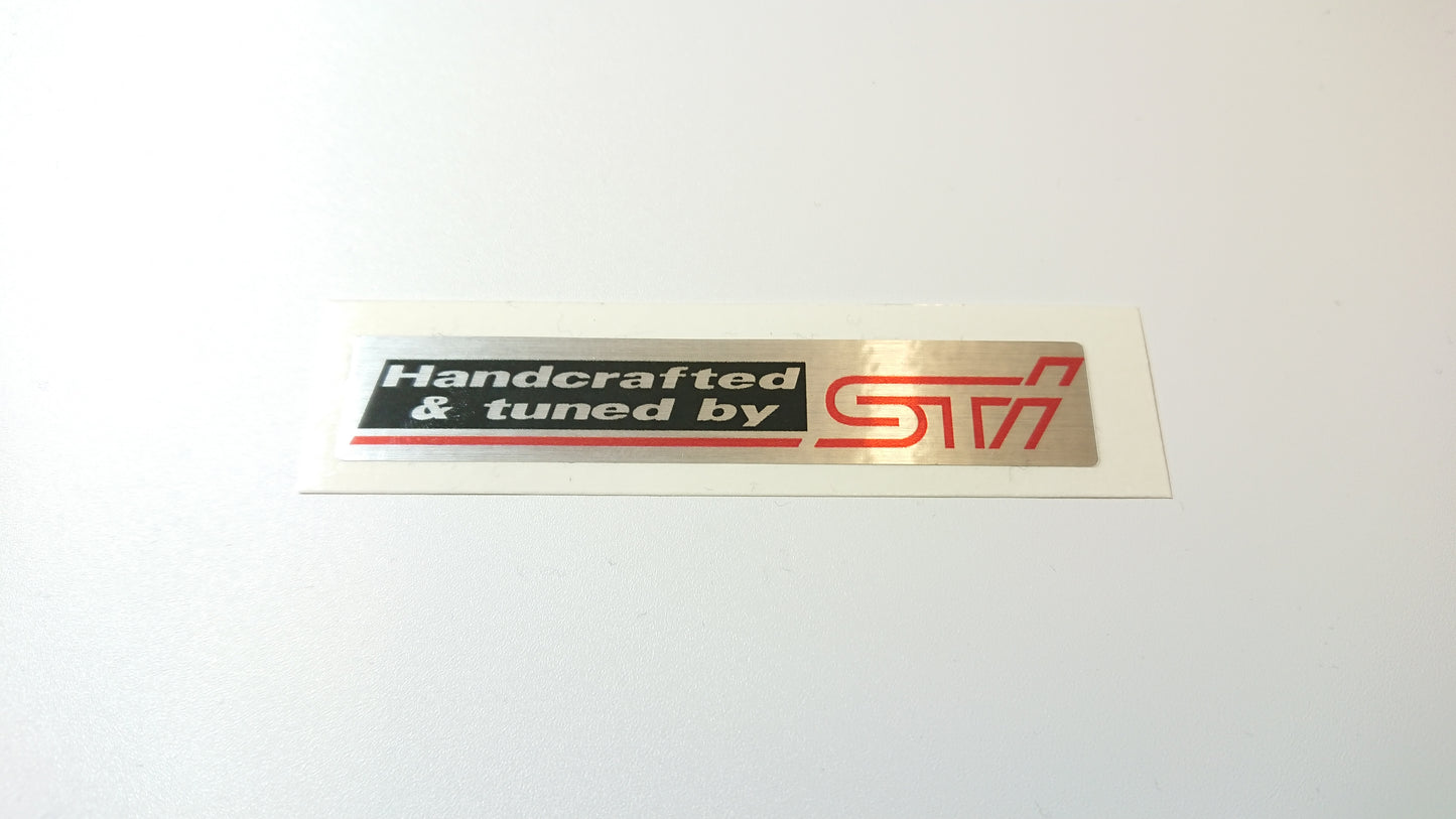 Handcrafted & Tuned By STI Early Logo Brushed