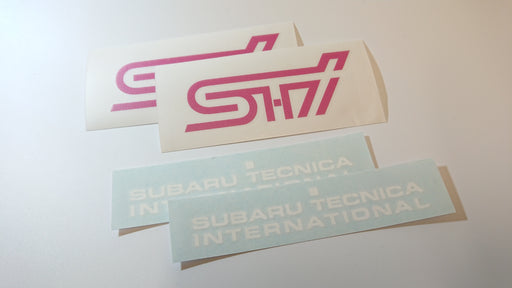Subaru STI Bugeye Fog Light STI White Decals