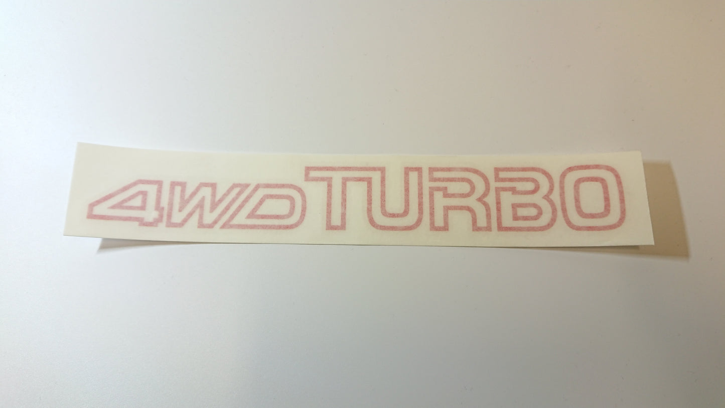 4WD TURBO Leone Front Bumper Sticker/Decal