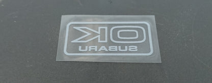 90s Era OK Subaru Reverse Glass Stickers