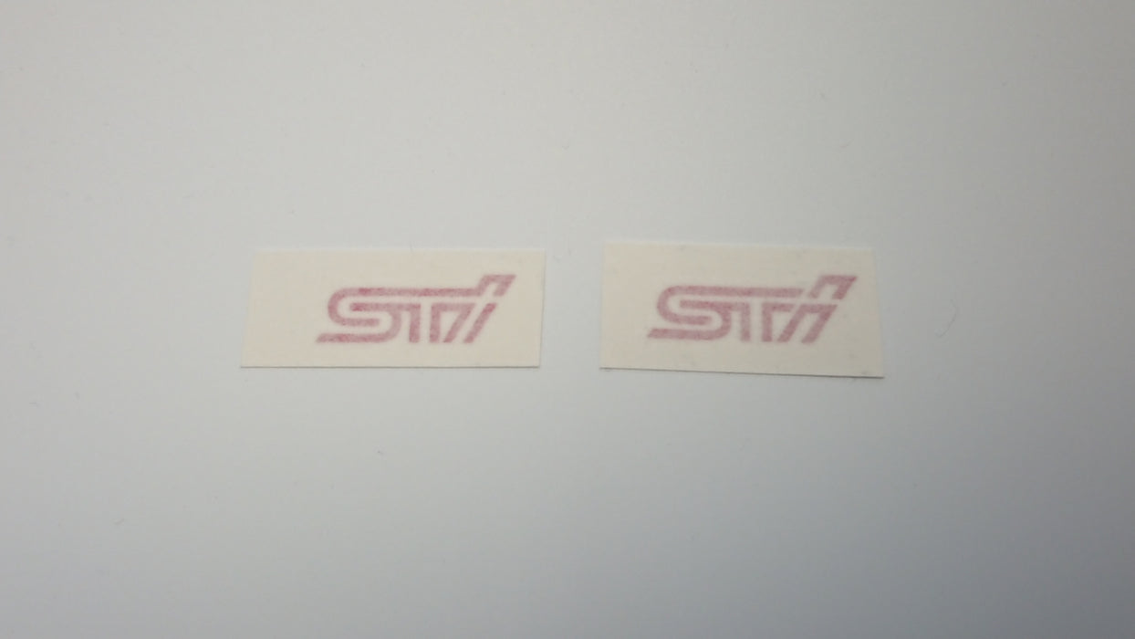 STI Small Pink Wheel Decals Set