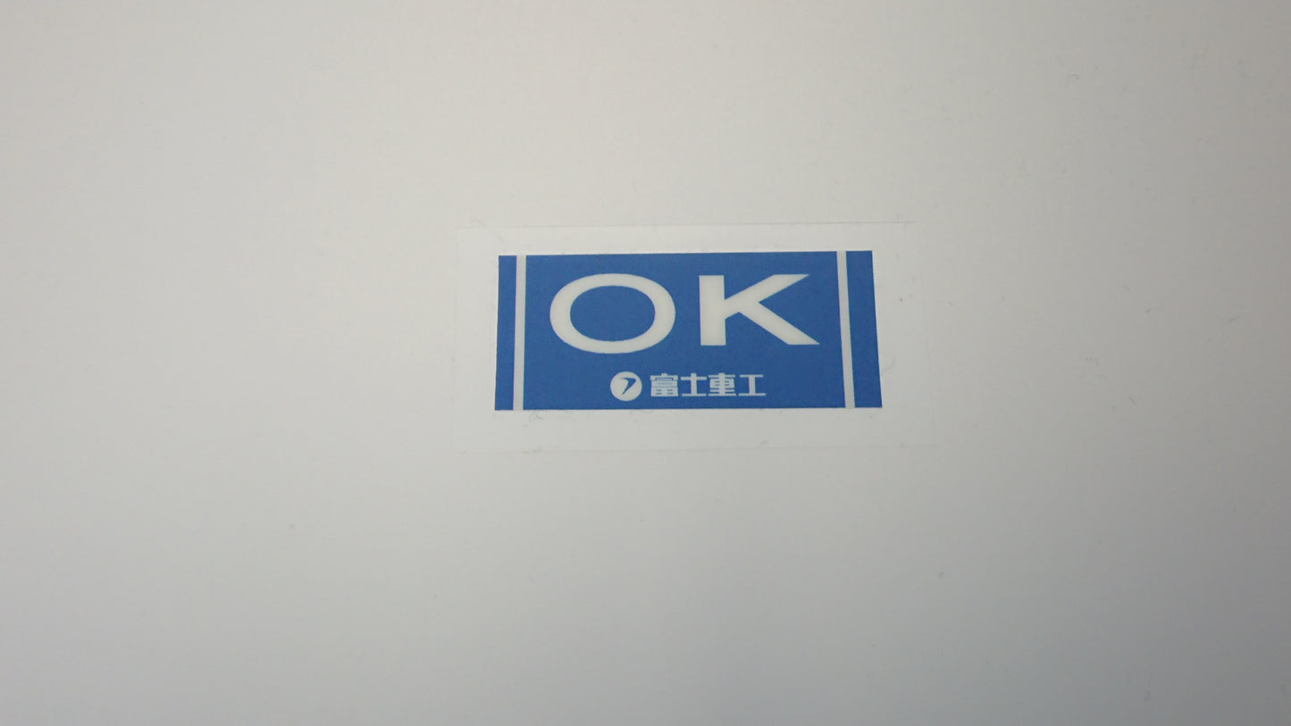 70s Era OK Subaru Reverse Glass Sticker