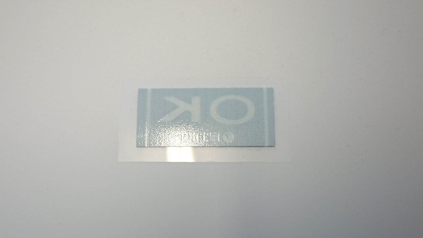 70s Era OK Subaru Reverse Glass Sticker Inside