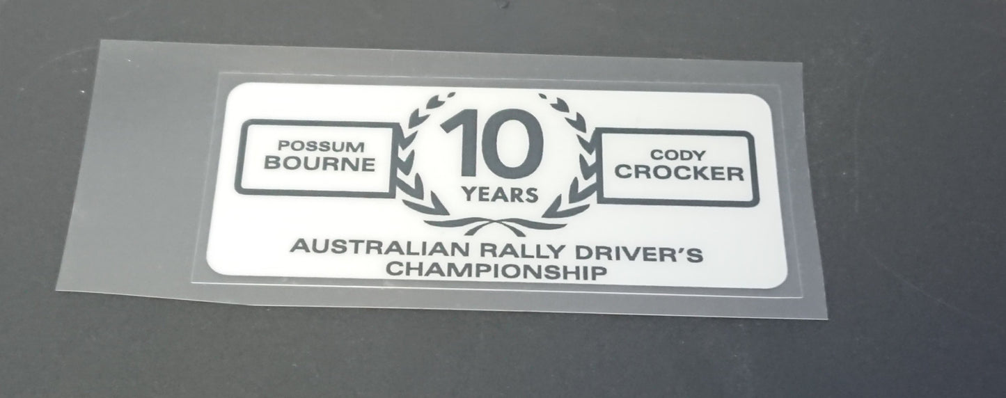 Possum Bourne and Cody Crocker 10 year ARC Glass Sticker 