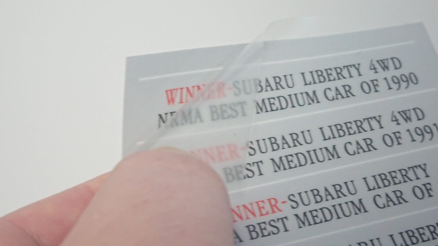 1st Gen Liberty WINNER Awards List Inside Reverse Print Sticker