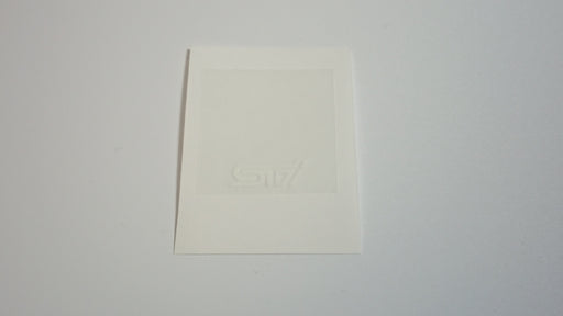 STI White (Dark Cars) Small Square Tail/Wing Stickers 