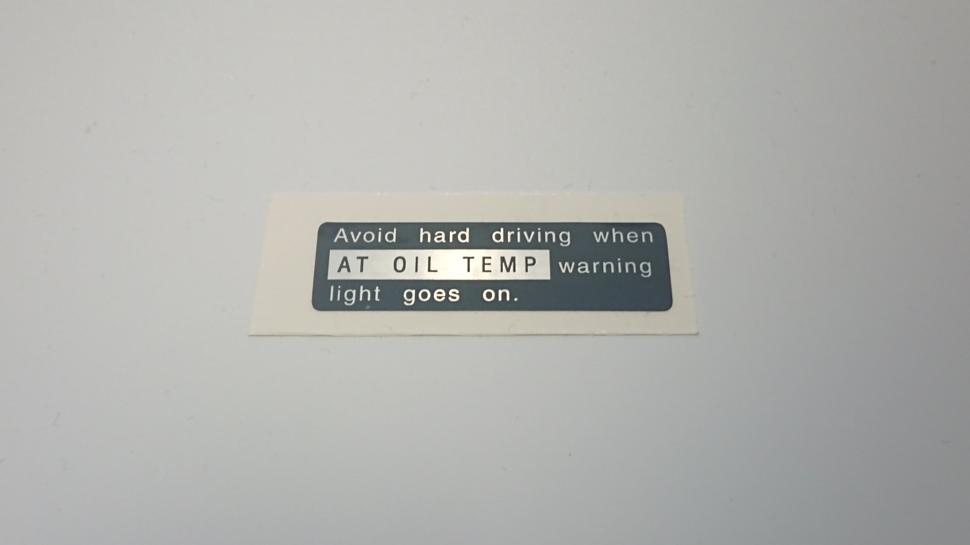 Alcyone/XT/Vortex and Leone Loyale Automatic AT Temp Warning Sticker