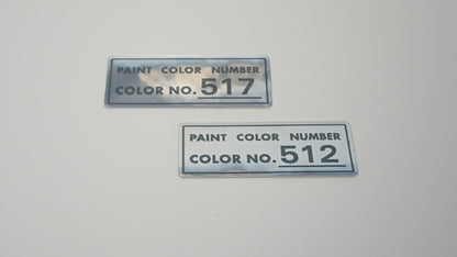 80's and 90s Era Paint Code Reproduction Stickers