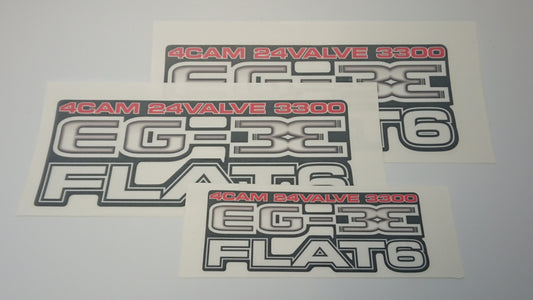 SVX EG-33 Flat 6 Sticker Set - Charcoal 