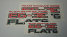 SVX EG-33 Flat 6 Sticker Set - Black/Red 