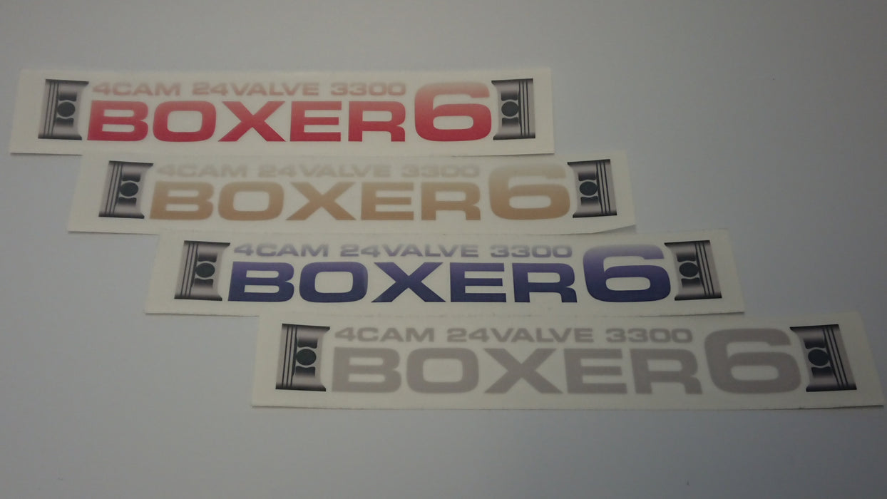 Boxer 6 Vinyl Horizontal Printed Sticker Set