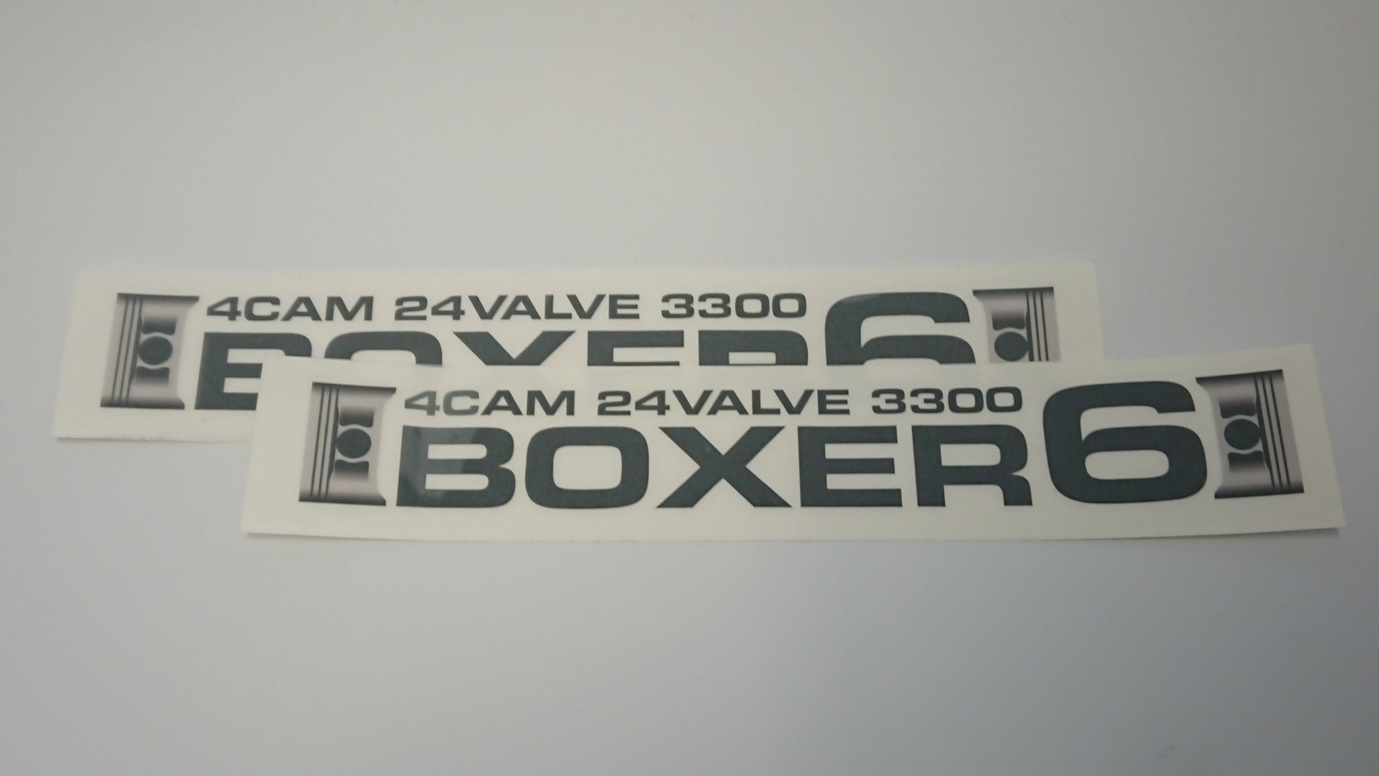 Boxer 6 Vinyl Horizontal Printed Sticker Set - Black