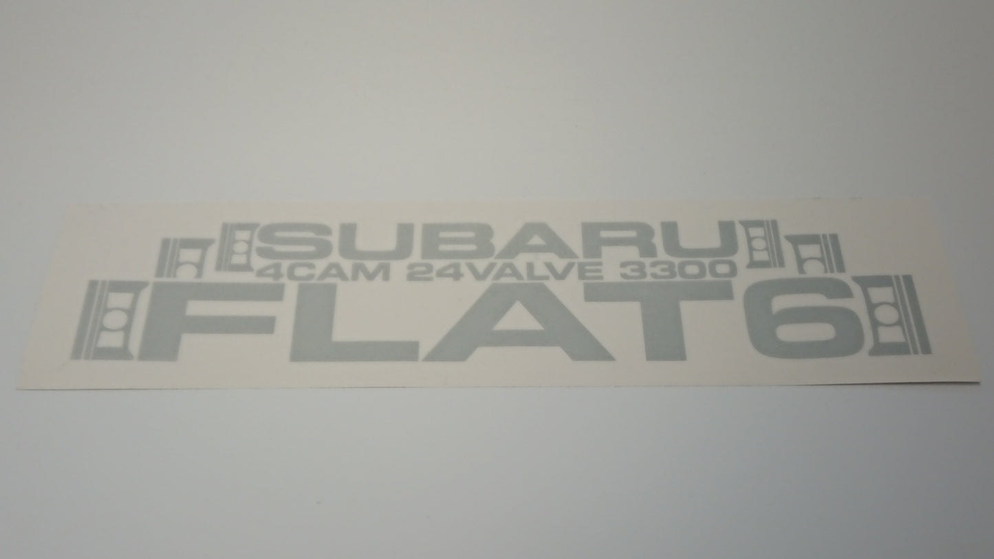 Subaru SVX Story FLAT 6 Boxer Decals - Silver