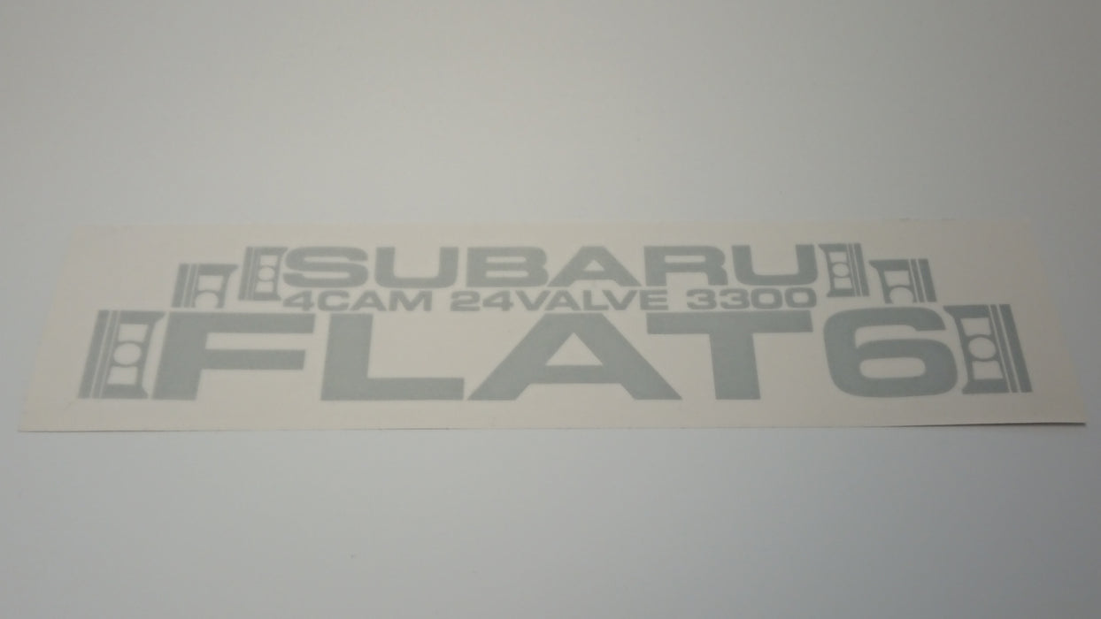 Subaru SVX Story FLAT 6 Boxer Decals - Silver