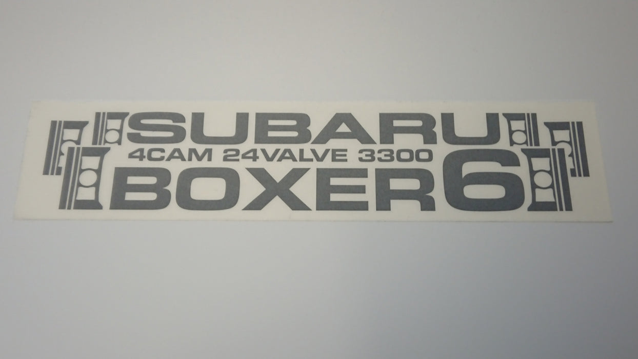 Subaru SVX Story Boxer 6 Decals - Gun Metal