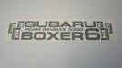 Subaru SVX Story Boxer 6 Decals - Gun Metal