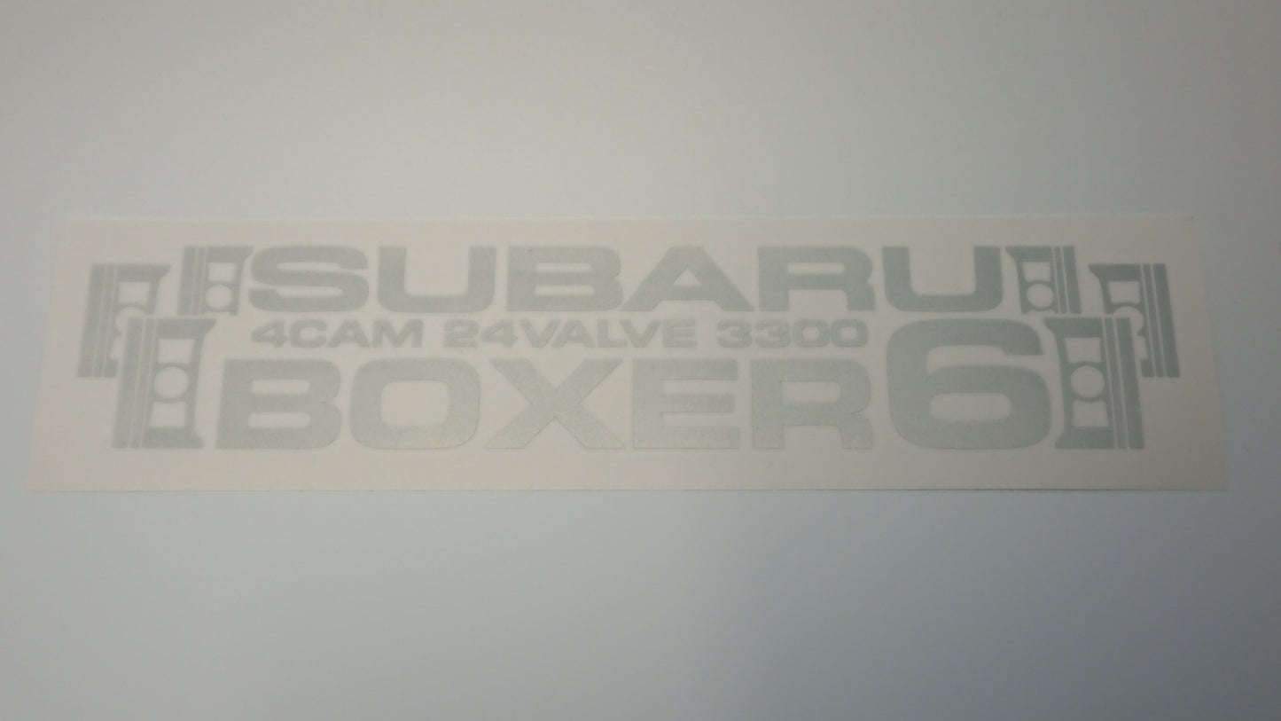 Subaru SVX Story Boxer 6 Decals - Silver