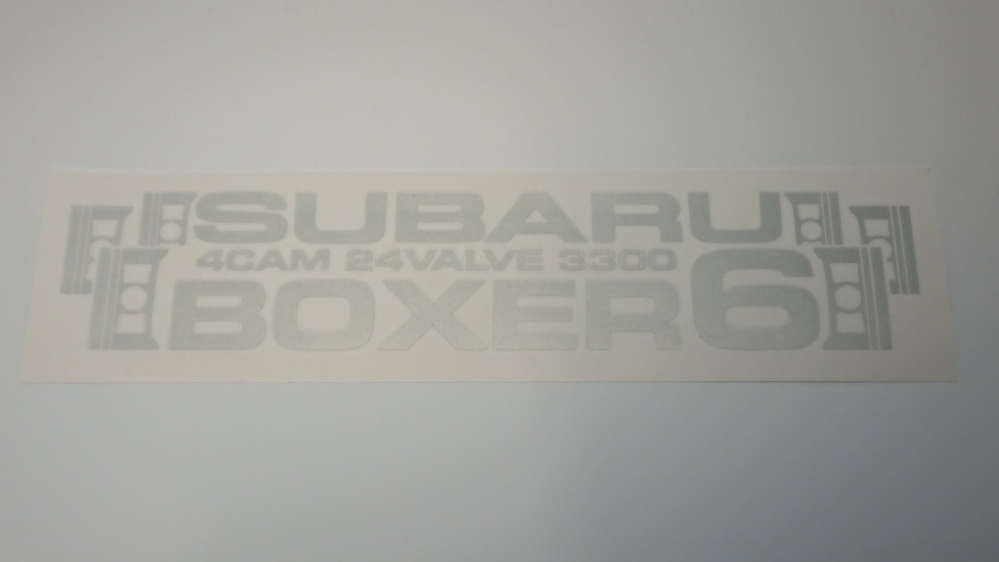 Subaru SVX Story Boxer 6 Decals - Silver