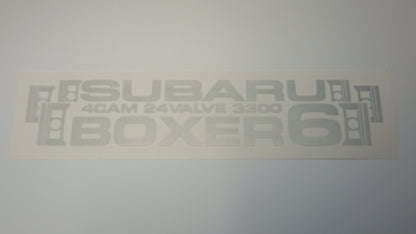 Subaru SVX Story Boxer 6 Decals - Silver