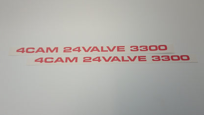 4Cam 24Valve 3300 SVX "Story" decals - Red