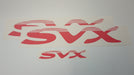 SVX Logo/Motif Decal Set - OEM Top Stripe - Red - 