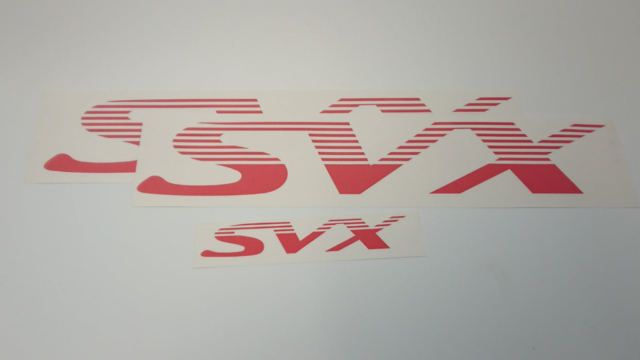 SVX Logo/Motif Decal Set - Original Concept - Red