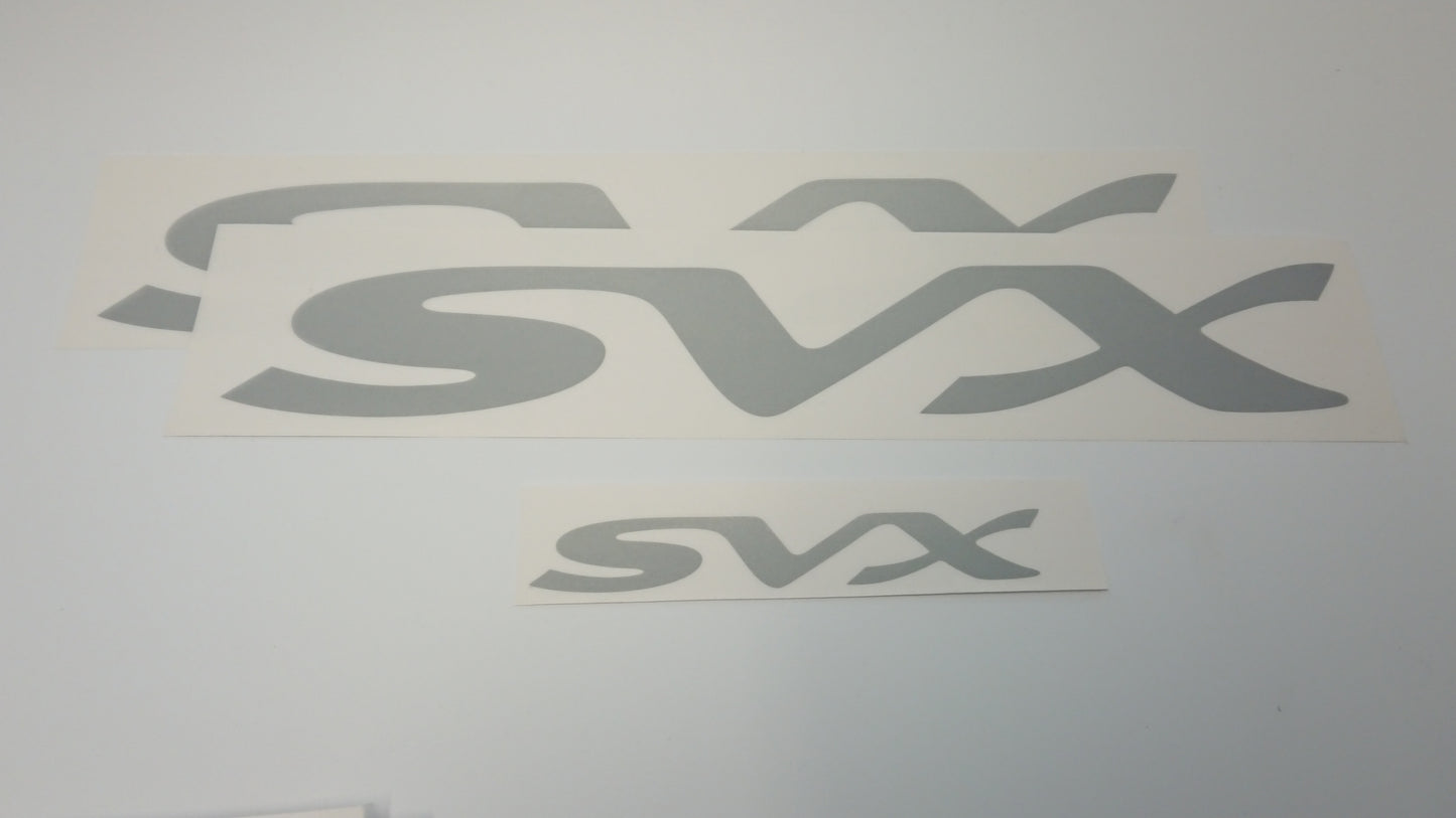 SVX Logo/Motif Decal Set - Solid - Silver