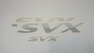 SVX Logo/Motif Decal Set - New Concept - Silver
