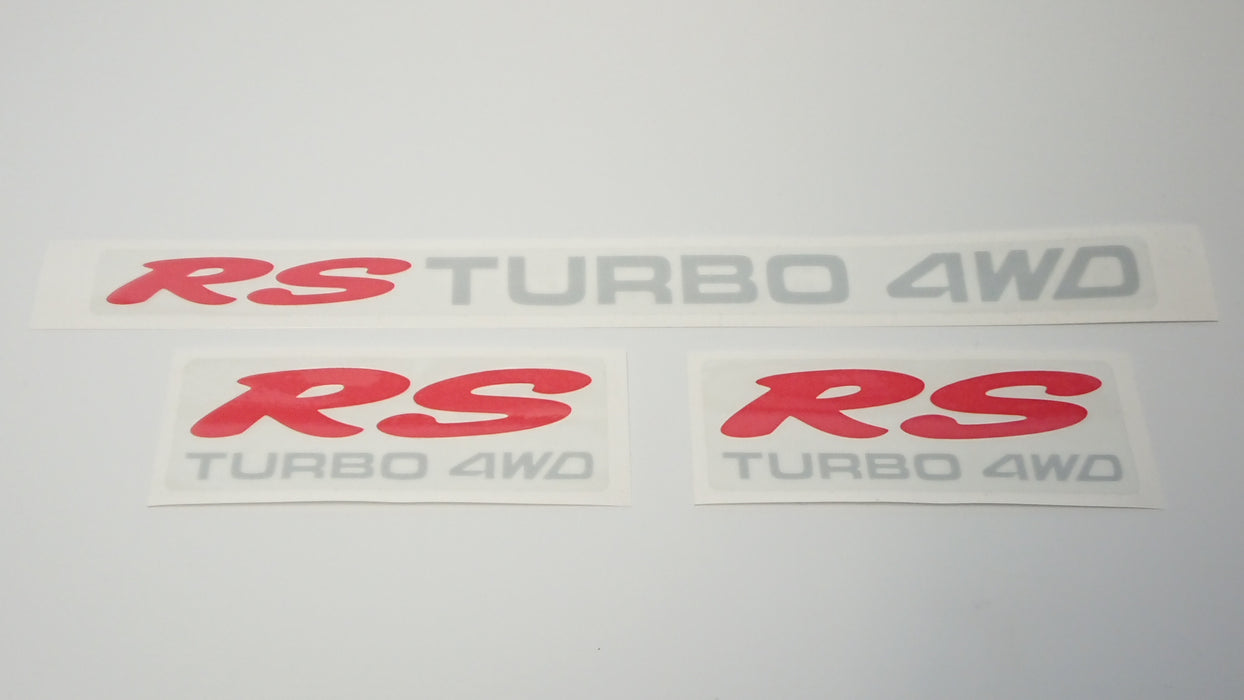 RS Turbo 4WD - Clear Sticker - Silver /Grey Set