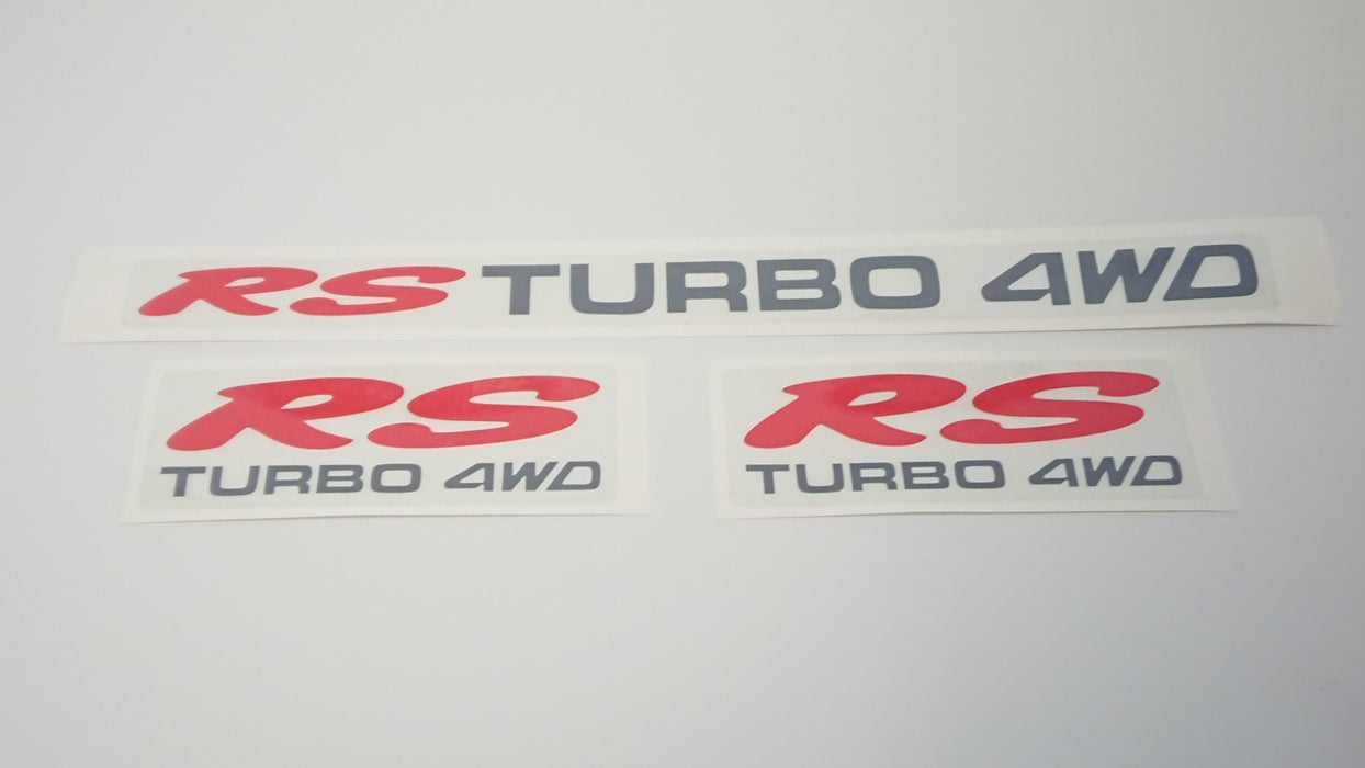 RS Turbo 4WD - Clear Sticker - Charcoal Set