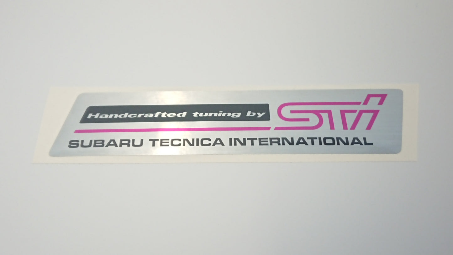 RS Type RA STI WAIC Intercooler Sticker/Plate - Pink