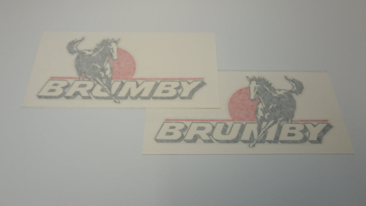 Brumby Early 1st Gen Sticker - Pair Clear Printed