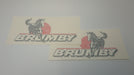 Brumby Early 1st Gen Sticker - Pair Printed White