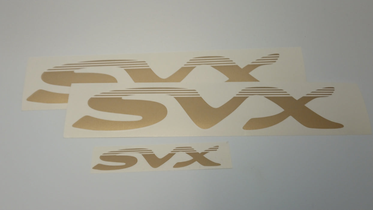 SVX Logo/Motif Decal Set - OEM Top Stripe - Gold
