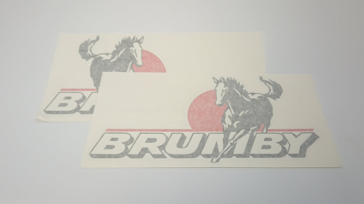 Brumby Early 1st Gen Sticker - Pair Large Clear Vinyl