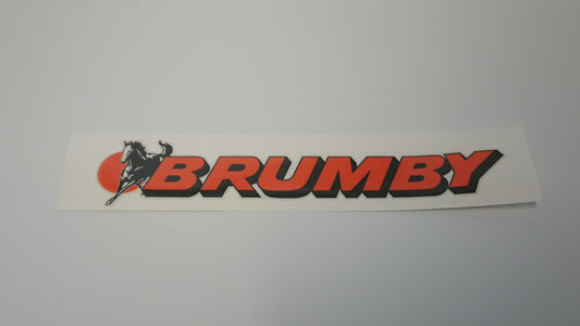 Brumby 1st Gen Tailgate Sticker Clear Orange Version