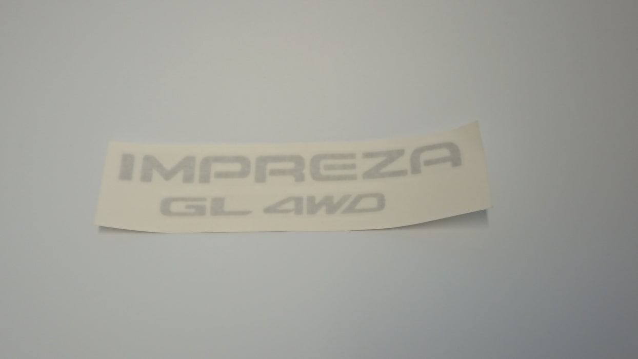 Impreza GL 4WD tailgate sticker - Light