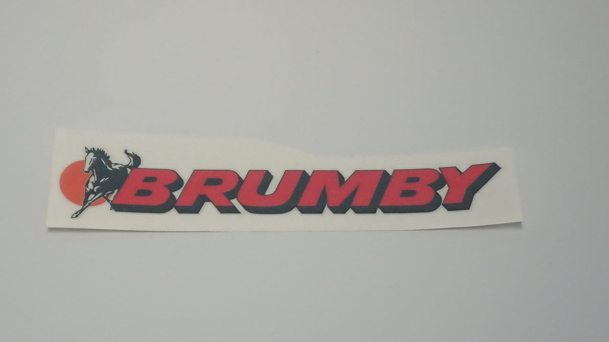 Brumby 1st Gen Tailgate Sticker Clear Red Version
