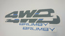 Brumby Grey and Blue Side Sticker Pair
