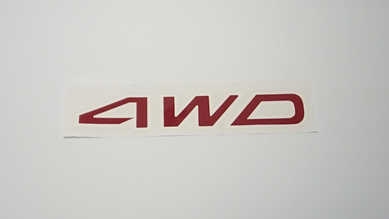 Leone White and Maroon L Series Wagon Tailgate 4WD Logo Sticker