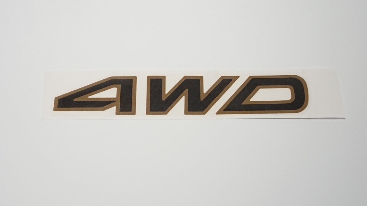 Leone Gold and Black L Series Wagon Tailgate 4WD Logo Sticker