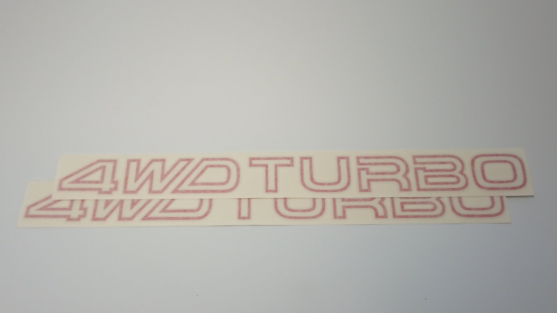 Leone/Loyale L Series 4WD TURBO Red Side Sticker Pair