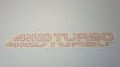 Leone/Loyale L Series 4WD TURBO Red Side Sticker Pair