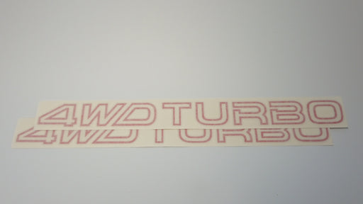 Leone/Loyale L Series 4WD TURBO Red Side Sticker Pair