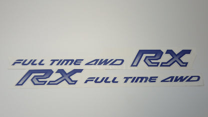 Leone/Loyale L Series 4WD TURBO RX Large Blue Side Sticker